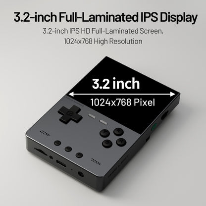 Trimui Brick Hammer 3.2” Metal Retro Handheld Game Console - 3.2 Inch IPS Screen