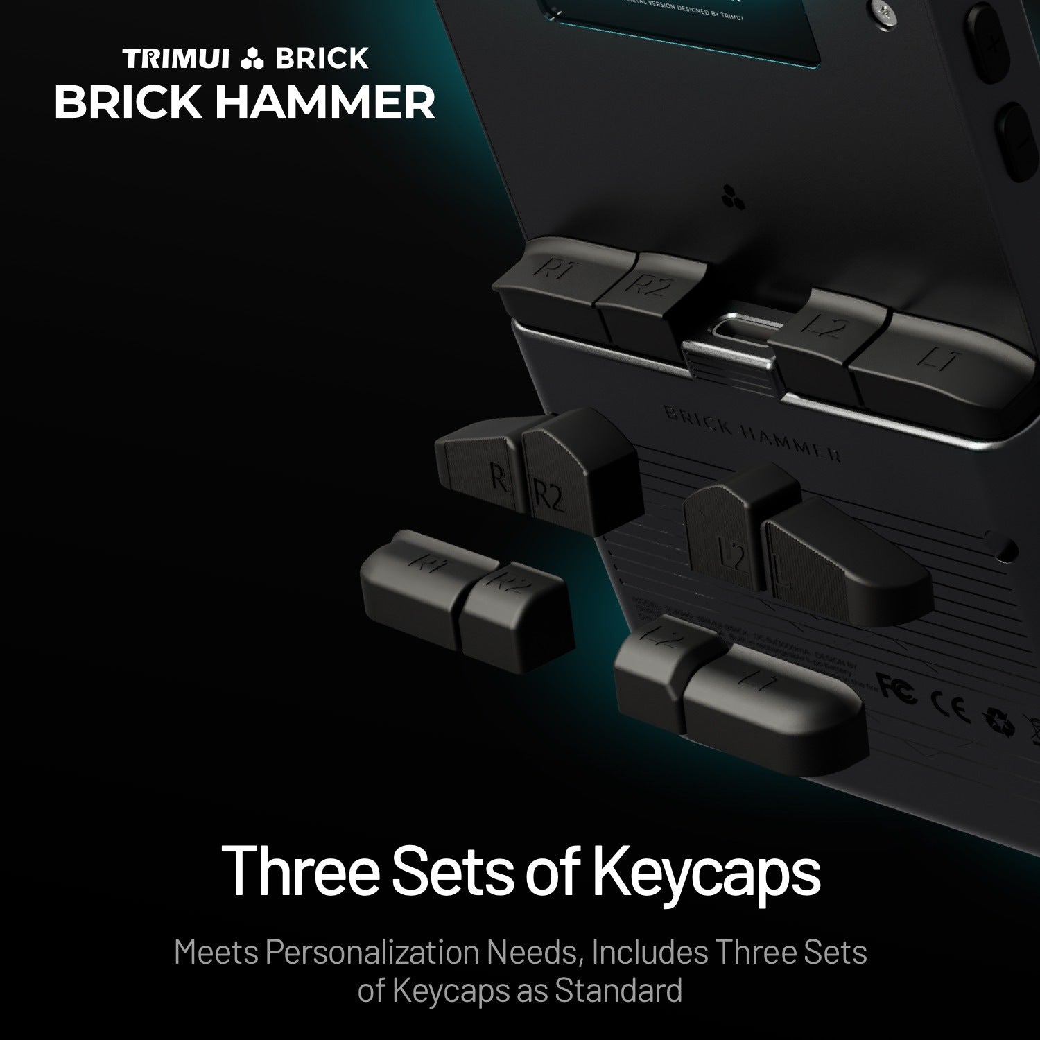 Trimui Brick Hammer 3.2” Metal Retro Handheld Game Console - Three Sets of Keycaps