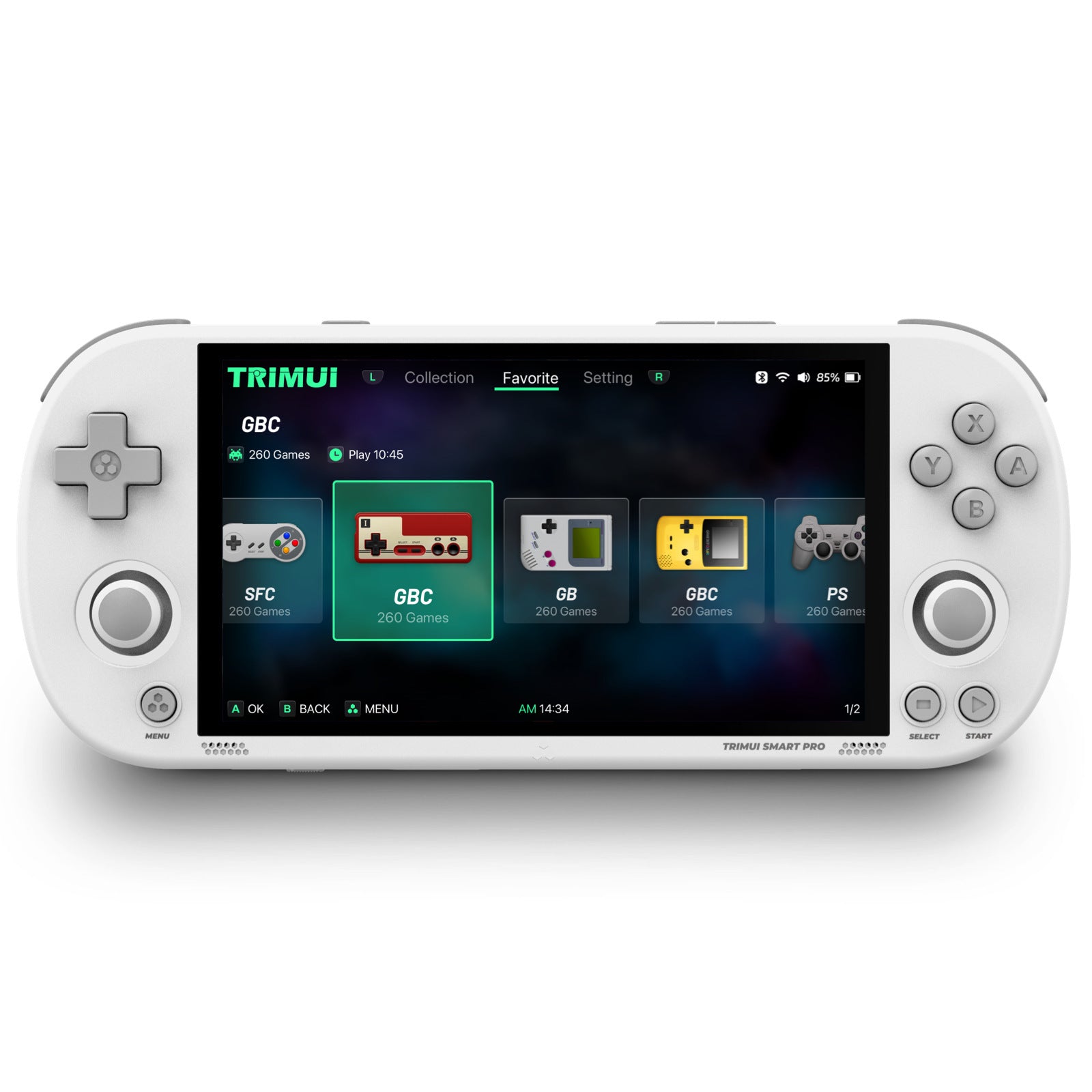 Trimui Smart Pro Retro Handheld Game Console - White
