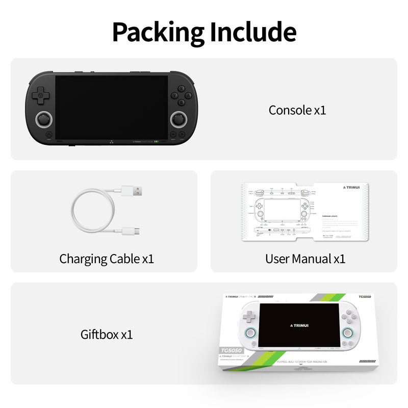 Trimui Smart Pro S Retro Handheld Game Console - Packing List