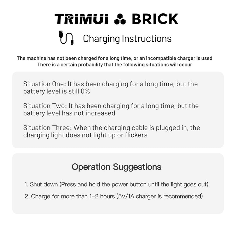Trimui Smart Pro S Retro Handheld Game Console - Charging Instructions